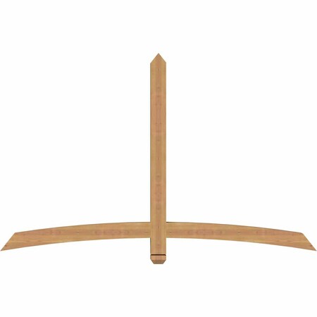 Ekena Millwork Bellingham Timber Gable Bracket, Western Red Cedar, 72"W x 45"H x 3 1/2"D x 3 1/2"F, 15/12 Pitch GBW072X45X0404BEL00SWR